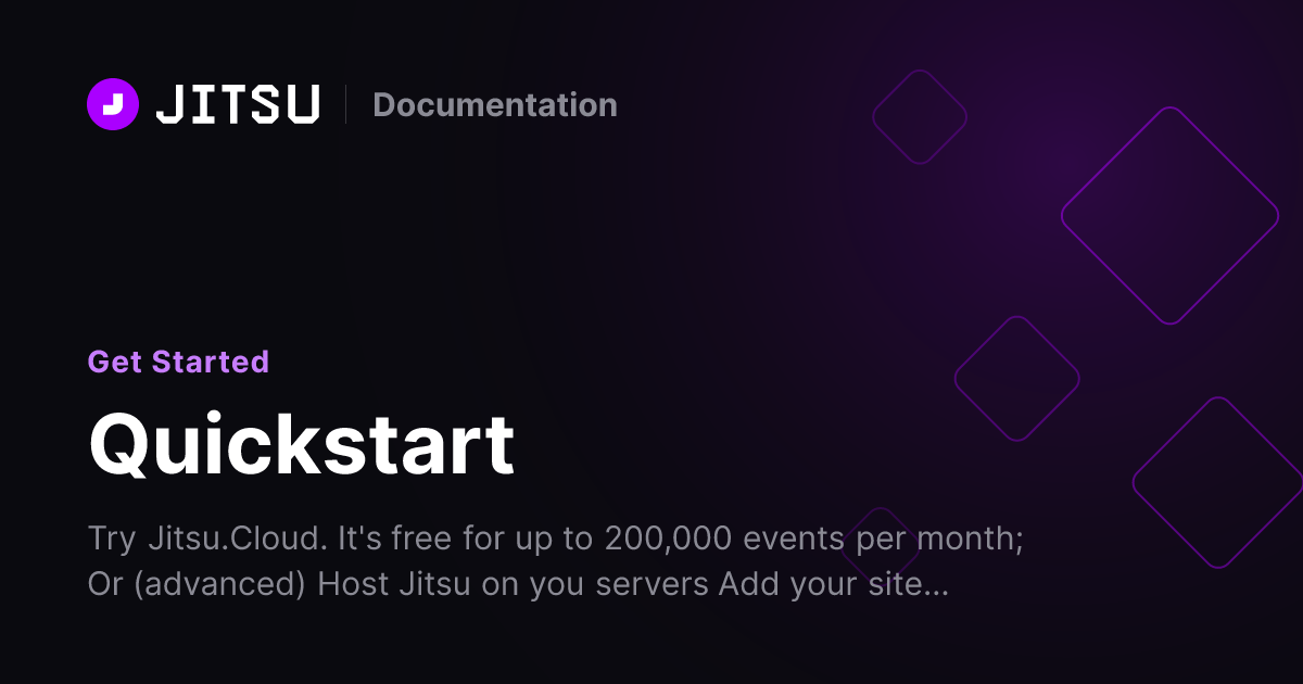 Quickstart | Jitsu Docs